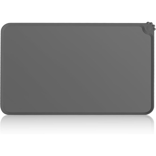 Silicone Feeding Mats for Pets, Cat Place Mats, Bowl Mat, Rubber Mat, Pet Feeding Mat, Non-Slip Mat, Waterproof Cat Bowl Mats, Easy to Clean, 48 x 30 cm, Light Grey Silicone Feeding Mats for Pets, Cat Place Mats, Bowl Mat, Rubber Mat, Pet Feeding Mat, Non-Slip Mat, Waterproof Cat Bowl Mats, Easy to Clean, 48 x 30 cm, Light Grey
