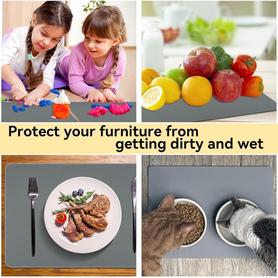Silicone Mat 30 x 40 cm, Black Silicone Mat, Table Mat, Heat Resistant, Craft Mat, Smooth, Bowl Mat, Dogs, Cats, Non-Stick Waterproof with Storage Bag for Crafts, Place Mat Silicone Mat 30 x 40 cm, Black Silicone Mat, Table Mat, Heat Resistant, Craft Mat, Smooth, Bowl Mat, Dogs, Cats, Non-Stick Waterproof with Storage Bag for Crafts, Place Mat