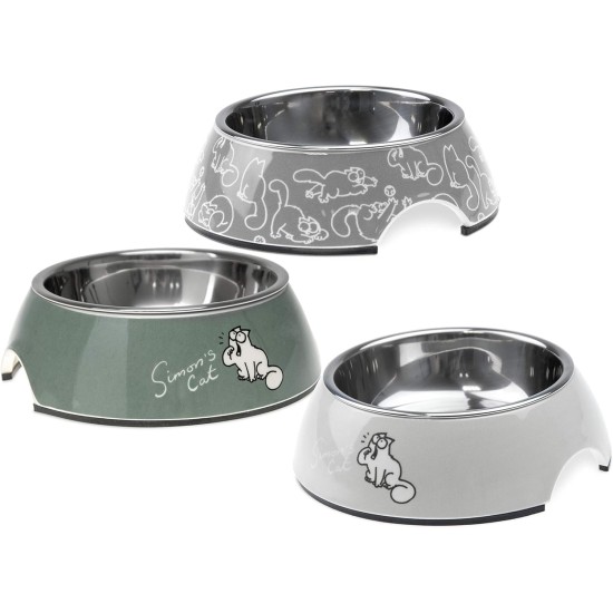 Simons Cat Bowl, Plastic, Green, 160 ml, 14 x 14 x 4.5 cm Simons Cat Bowl, Plastic, Green, 160 ml, 14 x 14 x 4.5 cm