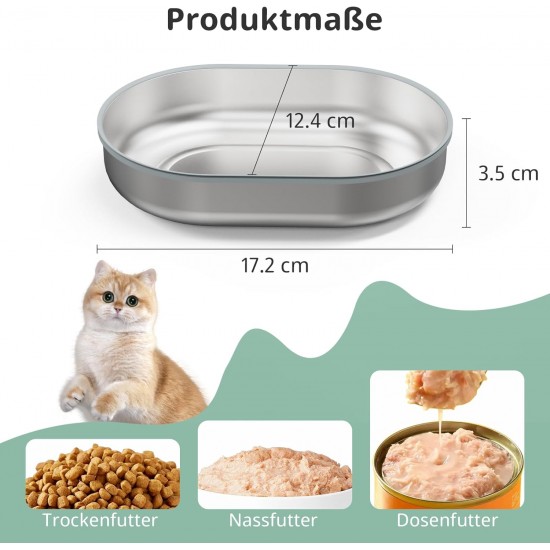 Stainless Steel Bowls for Automatic Microchip Pet Feeder - Sealing Ring Design to Keep Fresh and Odor Reduction, Easy to Clean, Set of 2 Stainless Steel Bowls for Automatic Microchip Pet Feeder - Sealing Ring Design to Keep Fresh and Odor Reduction, Easy to Clean, Set of 2
