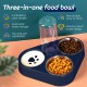 Stainless Steel Double Bowl, 3-in-1 Cat Food Bowls High with Automatic Water Dispenser, Double Feeding Bowl for Small and Medium Cats and Dogs (Blue) Stainless Steel Double Bowl, 3-in-1 Cat Food Bowls High with Automatic Water Dispenser, Double Feeding Bowl for Small and Medium Cats and Dogs (Blue)