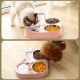 Stainless Steel Double Bowl, 3-in-1 Cat Food Bowls High with Automatic Water Dispenser, Double Feeding Bowl for Small and Medium Cats and Dogs (Blue) Stainless Steel Double Bowl, 3-in-1 Cat Food Bowls High with Automatic Water Dispenser, Double Feeding Bowl for Small and Medium Cats and Dogs (Blue)