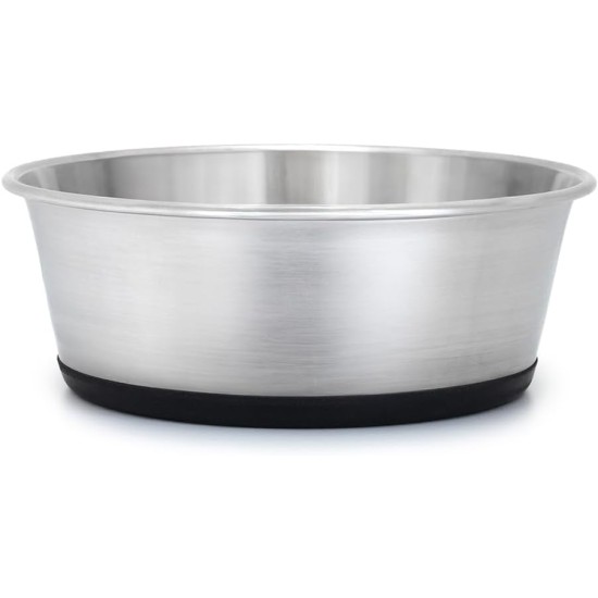 Stainless Steel Food Bowl, 600ml, Food Grade Dog Bowl with Non-Slip Silicone Base, Rustproof Water Bowl for Dogs and Cats, Dishwasher Safe Stainless Steel Food Bowl, 600ml, Food Grade Dog Bowl with Non-Slip Silicone Base, Rustproof Water Bowl for Dogs and Cats, Dishwasher Safe
