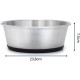 Stainless Steel Food Bowl, 600ml, Food Grade Dog Bowl with Non-Slip Silicone Base, Rustproof Water Bowl for Dogs and Cats, Dishwasher Safe Stainless Steel Food Bowl, 600ml, Food Grade Dog Bowl with Non-Slip Silicone Base, Rustproof Water Bowl for Dogs and Cats, Dishwasher Safe