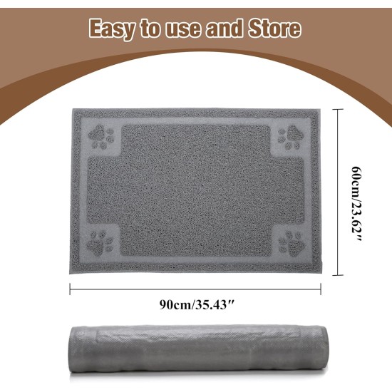 Suhaco Dog Mat Cat Food Mats Non-Slip Waterproof Table Bowl for Dogs and Cats (L) Suhaco Dog Mat Cat Food Mats Non-Slip Waterproof Table Bowl for Dogs and Cats (L)