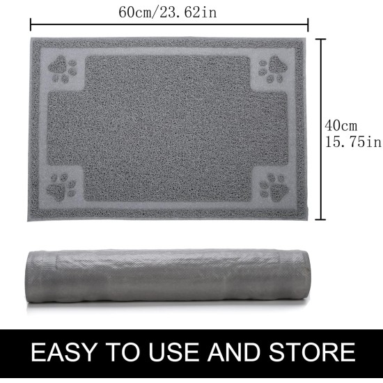 Suhaco Dog Mat Cat Food Mats Non-Slip Waterproof Table Bowl for Dogs and Cats (L) Suhaco Dog Mat Cat Food Mats Non-Slip Waterproof Table Bowl for Dogs and Cats (L)