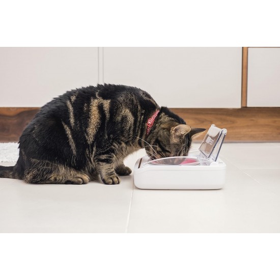 Surefeed feed bowl with motion control made of plastic, white Surefeed feed bowl with motion control made of plastic, white