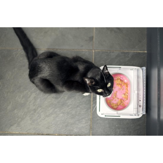Surefeed feed bowl with motion control made of plastic, white Surefeed feed bowl with motion control made of plastic, white