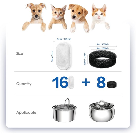 TOMXCUTE Cat Fountain Stainless Steel with Viewing Window, 3.2 L Tap Drinking Fountain for Cats Terriers, Cat Drinking Fountain Dishwasher Safe, Quiet Pump, Double Filter, Hygienic TOMXCUTE Cat Fountain Stainless Steel with Viewing Window, 3.2 L Tap Drinking Fountain for Cats Terriers, Cat Drinking Fountain Dishwasher Safe, Quiet Pump, Double Filter, Hygienic