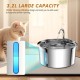 TOMXCUTE Cat Fountain Stainless Steel with Viewing Window, 3.2 L Tap Drinking Fountain for Cats Terriers, Cat Drinking Fountain Dishwasher Safe, Quiet Pump, Double Filter, Hygienic