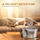 TOMXCUTE Cat Fountain Stainless Steel with Viewing Window, 3.2 L Tap Drinking Fountain for Cats Terriers, Cat Drinking Fountain Dishwasher Safe, Quiet Pump, Double Filter, Hygienic
