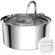 TOMXCUTE Drinking Fountain for Cats 3.2 L Stainless Steel Cat Fountain Waterfall for Cats Small Dogs Tap Design Dishwasher Safe with 1 Sponge and 3 Carbon Filters