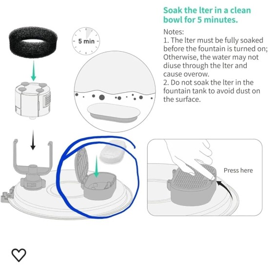 TOMXCUTE Drinking Fountain for Cats 3.2 L Stainless Steel Cat Fountain Waterfall for Cats Small Dogs Tap Design Dishwasher Safe with 1 Sponge and 3 Carbon Filters TOMXCUTE Drinking Fountain for Cats 3.2 L Stainless Steel Cat Fountain Waterfall for Cats Small Dogs Tap Design Dishwasher Safe with 1 Sponge and 3 Carbon Filters
