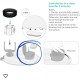 TOMXCUTE Drinking Fountain for Cats 3.2 L Stainless Steel Cat Fountain Waterfall for Cats Small Dogs Tap Design Dishwasher Safe with 1 Sponge and 3 Carbon Filters
