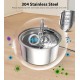 TOMXCUTE Drinking Fountain for Cats 3.2 L Stainless Steel Cat Fountain Waterfall for Cats Small Dogs Tap Design Dishwasher Safe with 1 Sponge and 3 Carbon Filters