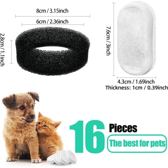 TOMXCUTE Drinking Fountain for Cats 3.2 L Stainless Steel Cat Fountain Waterfall for Cats Small Dogs Tap Design Dishwasher Safe with 1 Sponge and 3 Carbon Filters TOMXCUTE Drinking Fountain for Cats 3.2 L Stainless Steel Cat Fountain Waterfall for Cats Small Dogs Tap Design Dishwasher Safe with 1 Sponge and 3 Carbon Filters