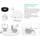 TOMXCUTE Drinking Fountain for Cats 3.2 L Stainless Steel Cat Fountain Waterfall for Cats Small Dogs Tap Design Dishwasher Safe with 1 Sponge and 3 Carbon Filters