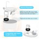 TOMXCUTE Drinking Fountain for Cats 3.2 L Stainless Steel Cat Fountain Waterfall for Cats Small Dogs Tap Design Dishwasher Safe with 1 Sponge and 3 Carbon Filters