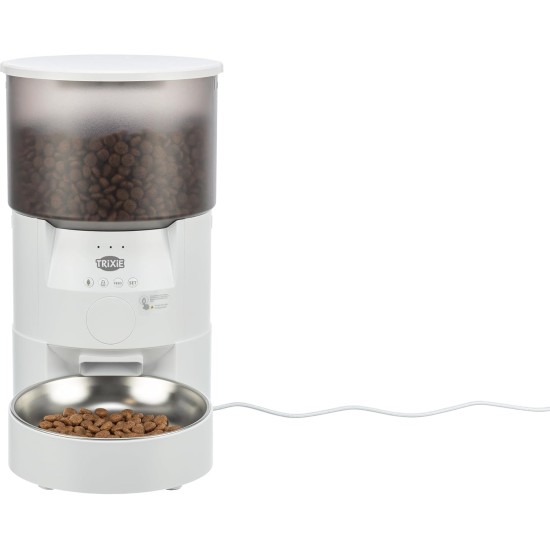 TRIXIE TX-S Smart 3.0L Automatic Feeder for Dogs & Cats - Programmable and Controllable Feeder in White - Automatic & Individual Food Output - 24345 TRIXIE TX-S Smart 3.0L Automatic Feeder for Dogs & Cats - Programmable and Controllable Feeder in White - Automatic & Individual Food Output - 24345