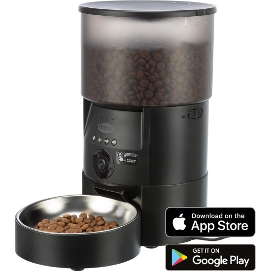 TRIXIE TX-S Smart 3.0L Automatic Feeder for Dogs & Cats - Programmable and Controllable Feeder in White - Automatic & Individual Food Output - 24345 TRIXIE TX-S Smart 3.0L Automatic Feeder for Dogs & Cats - Programmable and Controllable Feeder in White - Automatic & Individual Food Output - 24345