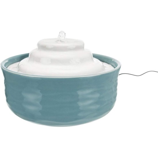TRIXIE Vital Falls 24450 Electronic Water Dispenser Ceramic 1.5 Litres Diameter 22 x 13 cm Petrol / White TRIXIE Vital Falls 24450 Electronic Water Dispenser Ceramic 1.5 Litres Diameter 22 x 13 cm Petrol / White