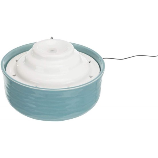 TRIXIE Vital Falls 24450 Electronic Water Dispenser Ceramic 1.5 Litres Diameter 22 x 13 cm Petrol / White TRIXIE Vital Falls 24450 Electronic Water Dispenser Ceramic 1.5 Litres Diameter 22 x 13 cm Petrol / White