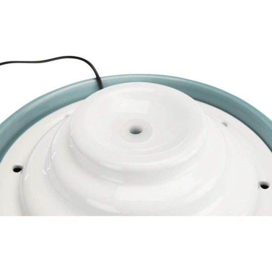 TRIXIE Vital Falls 24450 Electronic Water Dispenser Ceramic 1.5 Litres Diameter 22 x 13 cm Petrol / White TRIXIE Vital Falls 24450 Electronic Water Dispenser Ceramic 1.5 Litres Diameter 22 x 13 cm Petrol / White