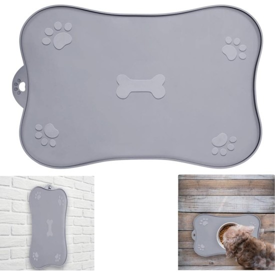 Tianbi Pet Feeding Mat, Pet Placemat for Dog and Cat, Waterproof Silicone Pet Feeding Pad Placemat Trays, Non-Slip Rollable Mat to Prevent Food and Water Overflow Tianbi Pet Feeding Mat, Pet Placemat for Dog and Cat, Waterproof Silicone Pet Feeding Pad Placemat Trays, Non-Slip Rollable Mat to Prevent Food and Water Overflow
