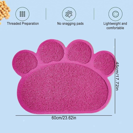 Tianher Cat Litter Mat, PVC Cat Litter Mat, Cat Litter Tray Mat, Pet Feeding Bowl Mat, Cat Litter, Paw Mat, Waterproof, Non-Slip Food, Paw Shaped for Cats and Dogs (Colour Mix) Tianher Cat Litter Mat, PVC Cat Litter Mat, Cat Litter Tray Mat, Pet Feeding Bowl Mat, Cat Litter, Paw Mat, Waterproof, Non-Slip Food, Paw Shaped for Cats and Dogs (Colour Mix)