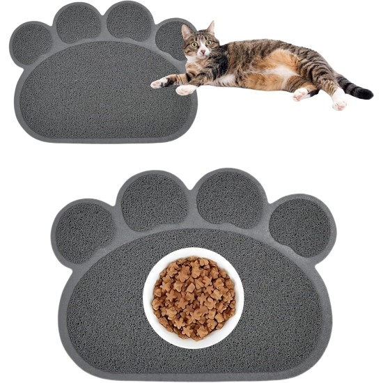 Tianher Cat Litter Mat, PVC Cat Litter Mat, Cat Litter Tray Mat, Pet Feeding Bowl Mat, Cat Litter, Paw Mat, Waterproof, Non-Slip Food, Paw Shaped for Cats and Dogs (Colour Mix) Tianher Cat Litter Mat, PVC Cat Litter Mat, Cat Litter Tray Mat, Pet Feeding Bowl Mat, Cat Litter, Paw Mat, Waterproof, Non-Slip Food, Paw Shaped for Cats and Dogs (Colour Mix)