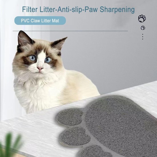 Tianher Cat Litter Mat, PVC Cat Litter Mat, Cat Litter Tray Mat, Pet Feeding Bowl Mat, Cat Litter, Paw Mat, Waterproof, Non-Slip Food, Paw Shaped for Cats and Dogs (Colour Mix) Tianher Cat Litter Mat, PVC Cat Litter Mat, Cat Litter Tray Mat, Pet Feeding Bowl Mat, Cat Litter, Paw Mat, Waterproof, Non-Slip Food, Paw Shaped for Cats and Dogs (Colour Mix)