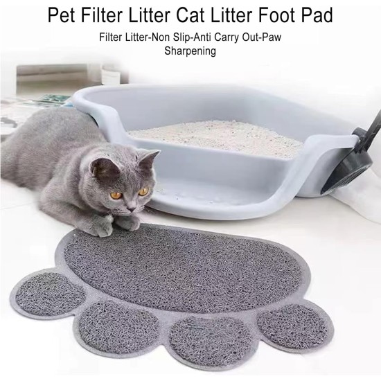 Tianher Cat Litter Mat, PVC Cat Litter Mat, Cat Litter Tray Mat, Pet Feeding Bowl Mat, Cat Litter, Paw Mat, Waterproof, Non-Slip Food, Paw Shaped for Cats and Dogs (Colour Mix) Tianher Cat Litter Mat, PVC Cat Litter Mat, Cat Litter Tray Mat, Pet Feeding Bowl Mat, Cat Litter, Paw Mat, Waterproof, Non-Slip Food, Paw Shaped for Cats and Dogs (Colour Mix)