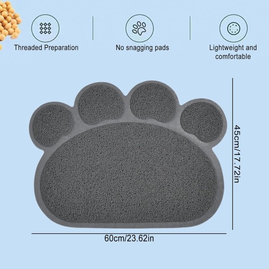 Tianher Cat Litter Mat, PVC Cat Litter Mat, Cat Litter Tray Mat, Pet Feeding Bowl Mat, Cat Litter, Paw Mat, Waterproof, Non-Slip Food, Paw Shaped for Cats and Dogs (Colour Mix) Tianher Cat Litter Mat, PVC Cat Litter Mat, Cat Litter Tray Mat, Pet Feeding Bowl Mat, Cat Litter, Paw Mat, Waterproof, Non-Slip Food, Paw Shaped for Cats and Dogs (Colour Mix)