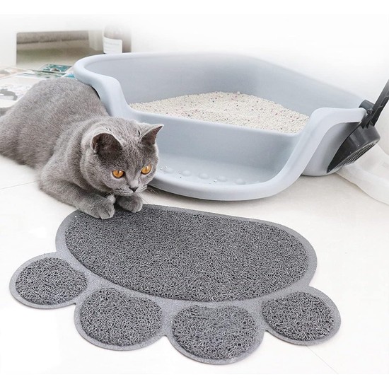 Tianher Cat Litter Mat, PVC Cat Litter Mat, Cat Litter Tray Mat, Pet Feeding Bowl Mat, Cat Litter, Paw Mat, Waterproof, Non-Slip Food, Paw Shaped for Cats and Dogs (Colour Mix) Tianher Cat Litter Mat, PVC Cat Litter Mat, Cat Litter Tray Mat, Pet Feeding Bowl Mat, Cat Litter, Paw Mat, Waterproof, Non-Slip Food, Paw Shaped for Cats and Dogs (Colour Mix)