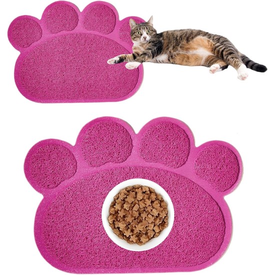 Tianher Cat Litter Mat, PVC Cat Litter Mat, Cat Litter Tray Mat, Pet Feeding Bowl Mat, Cat Litter, Paw Mat, Waterproof, Non-Slip Food, Paw Shaped for Cats and Dogs (Colour Mix) Tianher Cat Litter Mat, PVC Cat Litter Mat, Cat Litter Tray Mat, Pet Feeding Bowl Mat, Cat Litter, Paw Mat, Waterproof, Non-Slip Food, Paw Shaped for Cats and Dogs (Colour Mix)