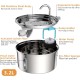 Tomxcute Stainless Steel Drinking Fountain for Cats 3.2 L, Cat Drinking Fountain for Dogs with Water Level Window - with a Set of Filters for Multi-Cat Household and Dogs Tomxcute Stainless Steel Drinking Fountain for Cats 3.2 L, Cat Drinking Fountain for Dogs with Water Level Window - with a Set of Filters for Multi-Cat Household and Dogs