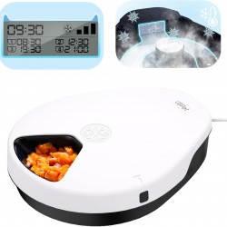 UBPET F10 Automatic Cat Wet Food with Cooling, Semiconductor Cooling, Timing Function, Automatic Feeder Cat, Quick Chills Sauce, Wet Food, Dry Food, Cat Feeder, 5 Meals Cat Dog UBPET F10 Automatic Cat Wet Food with Cooling, Semiconductor Cooling, Timing Function, Automatic Feeder Cat, Quick Chills Sauce, Wet Food, Dry Food, Cat Feeder, 5 Meals Cat Dog