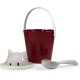 United Pets Crick Cat Food Container, Made in Italy, Bordeaux/Grey, Includes Food Scoop, Designer Stefano Giovannoni Cat Food Container - One Size United Pets Crick Cat Food Container, Made in Italy, Bordeaux/Grey, Includes Food Scoop, Designer Stefano Giovannoni Cat Food Container - One Size
