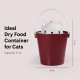 United Pets Crick Cat Food Container, Made in Italy, Bordeaux/Grey, Includes Food Scoop, Designer Stefano Giovannoni Cat Food Container - One Size United Pets Crick Cat Food Container, Made in Italy, Bordeaux/Grey, Includes Food Scoop, Designer Stefano Giovannoni Cat Food Container - One Size