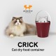 United Pets Crick Cat Food Container, Made in Italy, Bordeaux/Grey, Includes Food Scoop, Designer Stefano Giovannoni Cat Food Container - One Size United Pets Crick Cat Food Container, Made in Italy, Bordeaux/Grey, Includes Food Scoop, Designer Stefano Giovannoni Cat Food Container - One Size