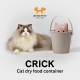 United Pets Crick Cat Food Container, Made in Italy, Pink/Grey, Includes Food Scoop, Designer Stefano Giovannoni Cat Food Container - One Size United Pets Crick Cat Food Container, Made in Italy, Pink/Grey, Includes Food Scoop, Designer Stefano Giovannoni Cat Food Container - One Size