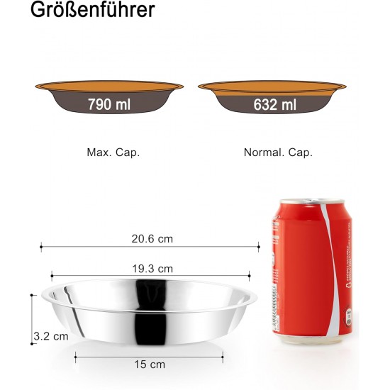 VENTION Small Flat Cat Food Bowls, Outer Diameter 14.6 cm, Stainless Steel Cat Bowl for Domestic Cats, 4 Pieces Replacement Cat Bowls 320 ml for Raised Feeding Station, Food Bowls VENTION Small Flat Cat Food Bowls, Outer Diameter 14.6 cm, Stainless Steel Cat Bowl for Domestic Cats, 4 Pieces Replacement Cat Bowls 320 ml for Raised Feeding Station, Food Bowls