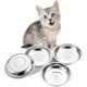VENTION Small Flat Feeding Bowls for Cats, Outer Diameter Cat Bowl with Whiskers, 14.5 cm, Stainless Steel Cat Bowl for Indoor Cats, Set of 4 Replacement Cat Bowls for Raised Station (320ml)