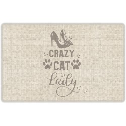 VINILIKO, Crazy Cat Lady Waterproof Pet Bowl Mat 48 x 75 cm VINILIKO, Crazy Cat Lady Waterproof Pet Bowl Mat 48 x 75 cm