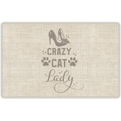 VINILIKO, Crazy Cat Lady Waterproof Pet Bowl Mat 48 x 75 cm VINILIKO, Crazy Cat Lady Waterproof Pet Bowl Mat 48 x 75 cm
