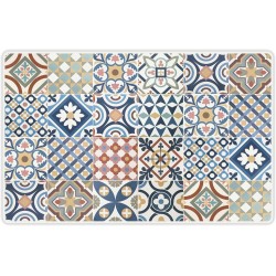 VINILIKO, Waterproof Pet Bowl Mat Mosaic Guimaraes 48 x 75 cm VINILIKO, Waterproof Pet Bowl Mat Mosaic Guimaraes 48 x 75 cm