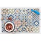 VINILIKO, Waterproof Pet Bowl Mat Mosaic Guimaraes 48 x 75 cm VINILIKO, Waterproof Pet Bowl Mat Mosaic Guimaraes 48 x 75 cm