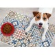 VINILIKO, Waterproof Pet Bowl Mat Mosaic Guimaraes 48 x 75 cm VINILIKO, Waterproof Pet Bowl Mat Mosaic Guimaraes 48 x 75 cm
