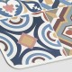 VINILIKO, Waterproof Pet Bowl Mat Mosaic Guimaraes 48 x 75 cm VINILIKO, Waterproof Pet Bowl Mat Mosaic Guimaraes 48 x 75 cm
