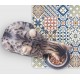 VINILIKO, Waterproof Pet Bowl Mat Mosaic Guimaraes 48 x 75 cm VINILIKO, Waterproof Pet Bowl Mat Mosaic Guimaraes 48 x 75 cm